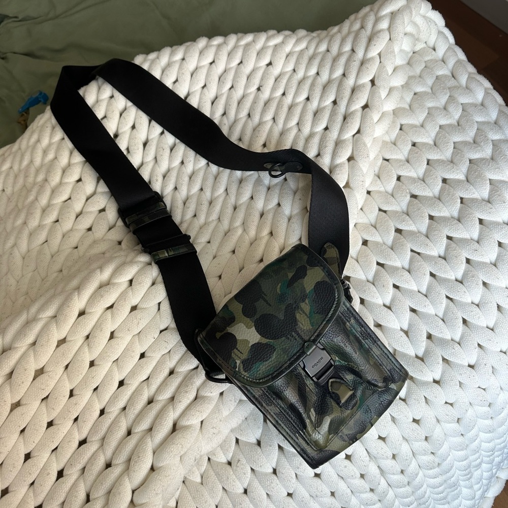 Coach Green and Black Shoulder/Belt Bag